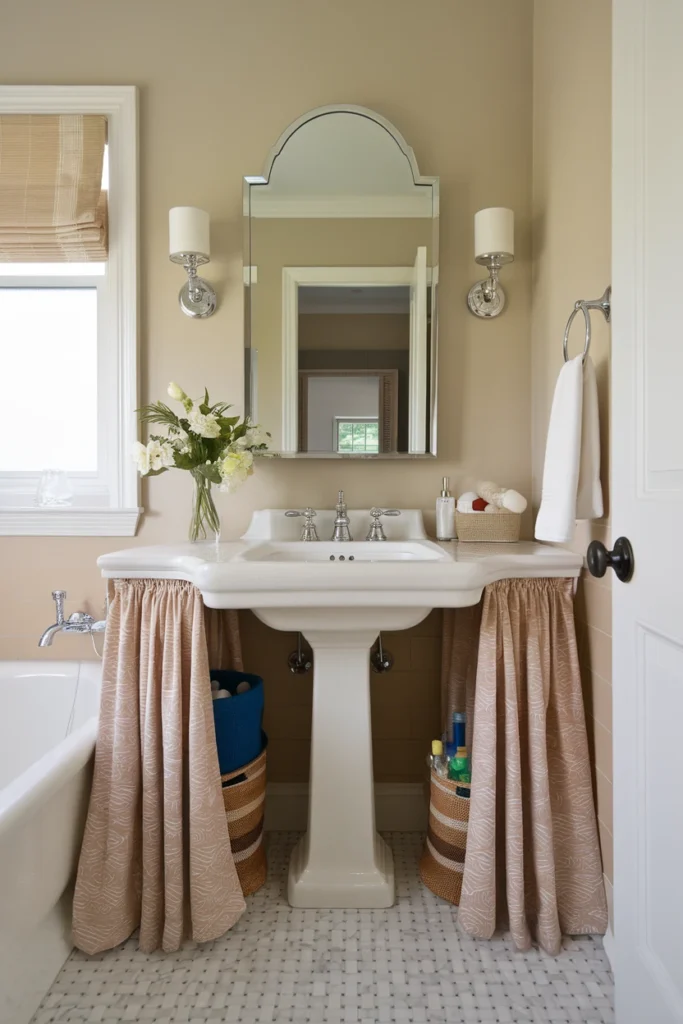 Utilize a Pedestal Sink Skirt