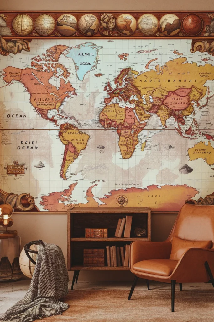 Vintage Maps for Worldly Appeal