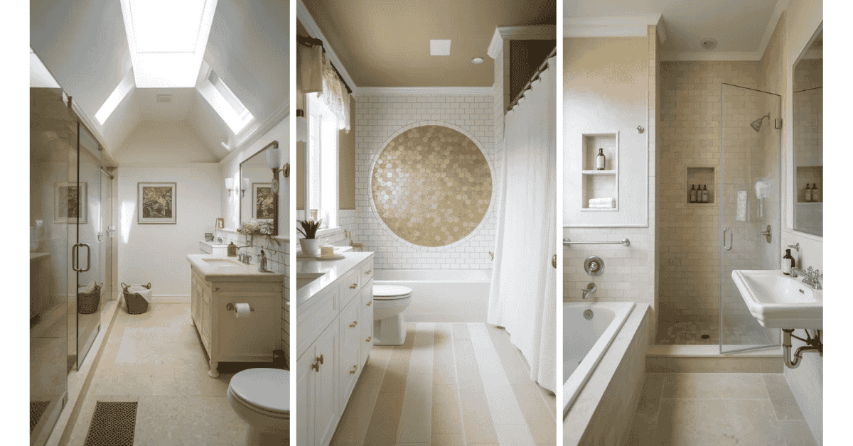 narrow bathroom
