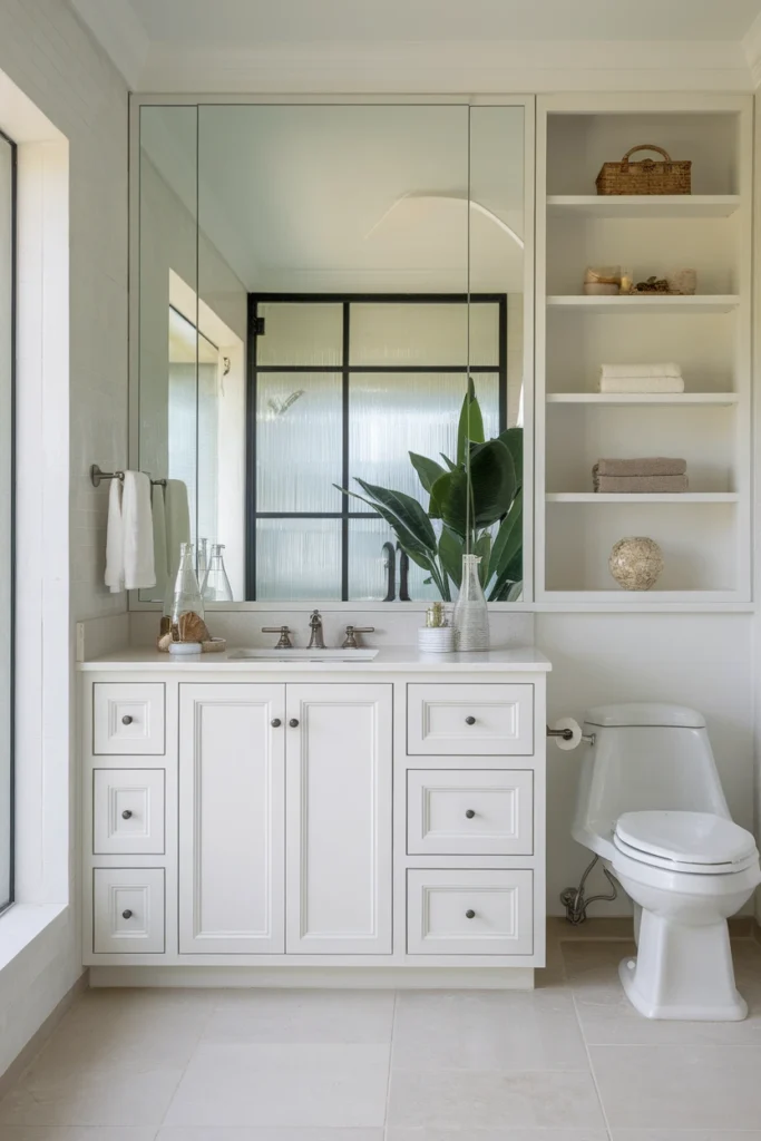 Large Mirror with Storage