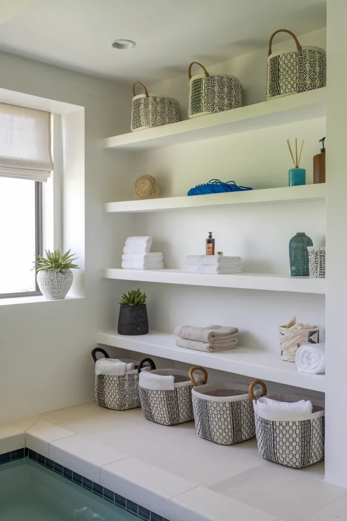 Open Shelving with Baskets