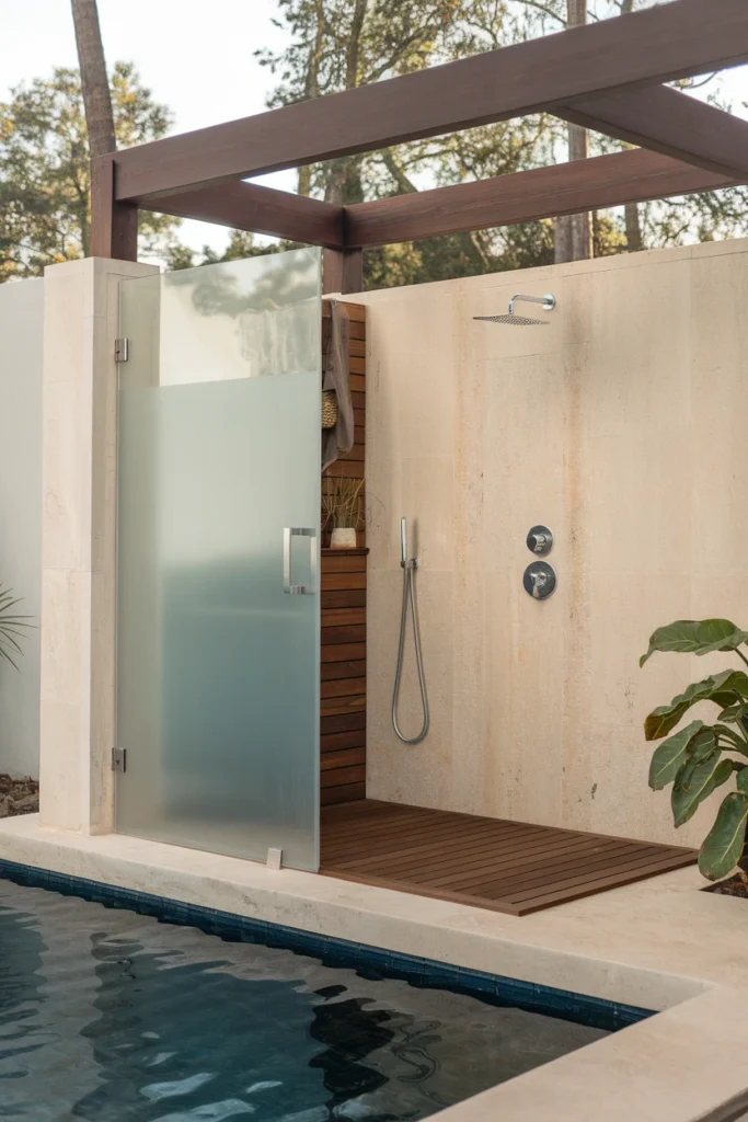 Outdoor Shower with Direct Access