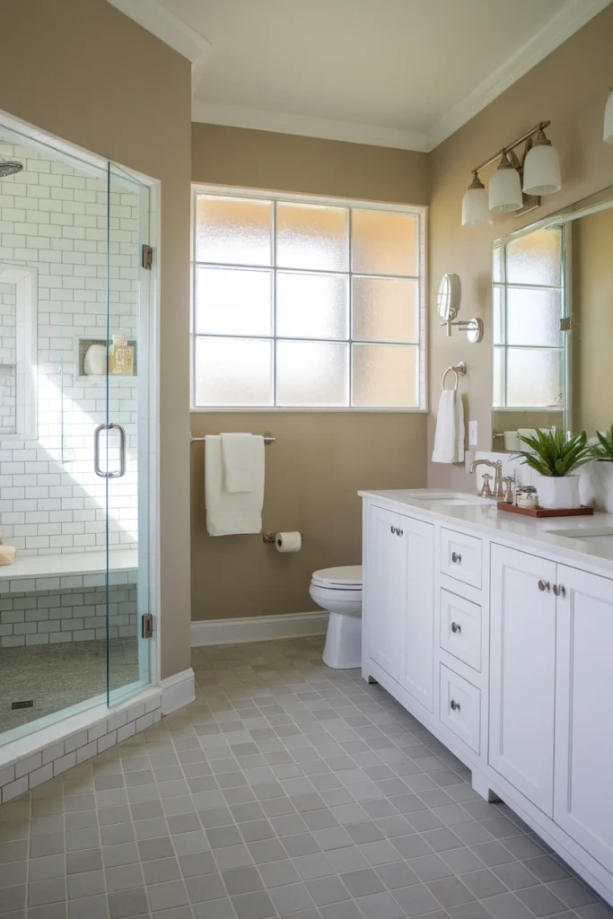 Separate Shower and Toilet Zones
