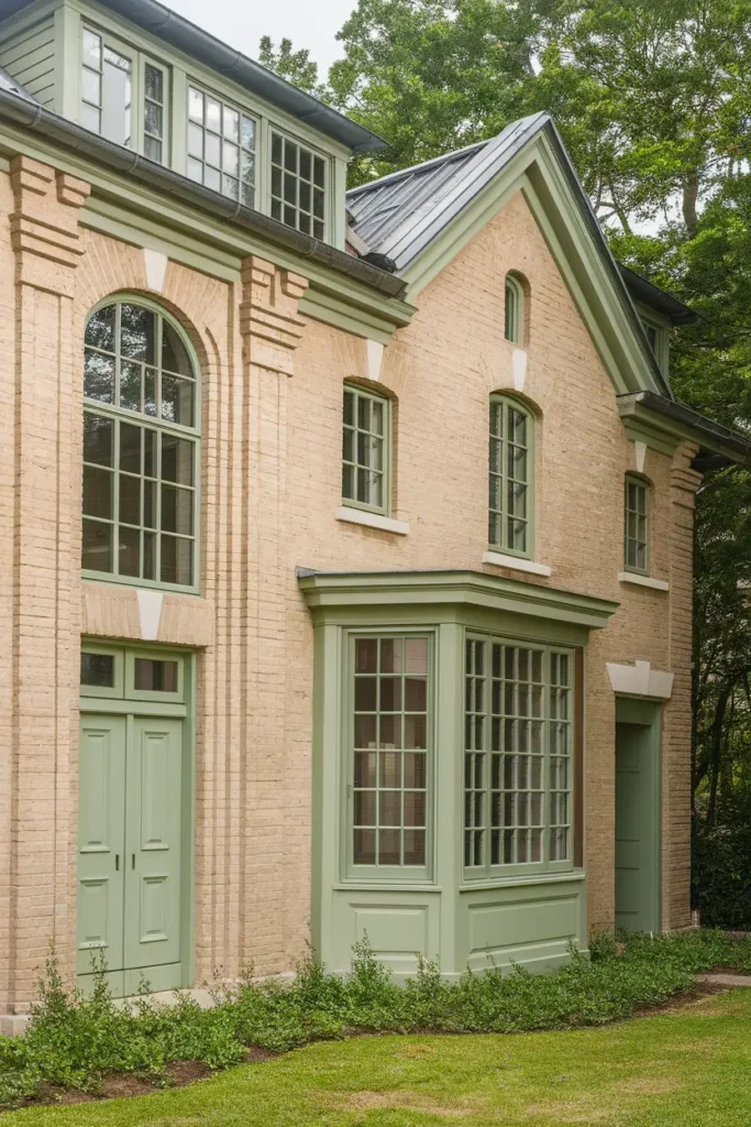 Soft Beige and Sage Green