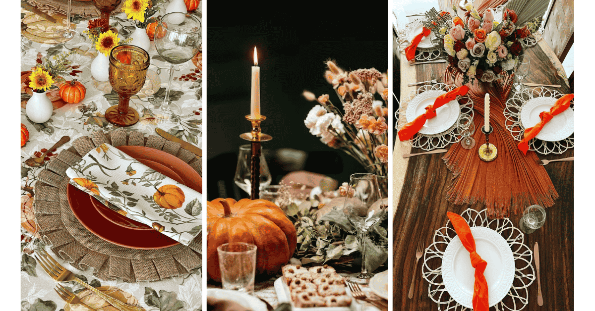 rustic autumn table setting