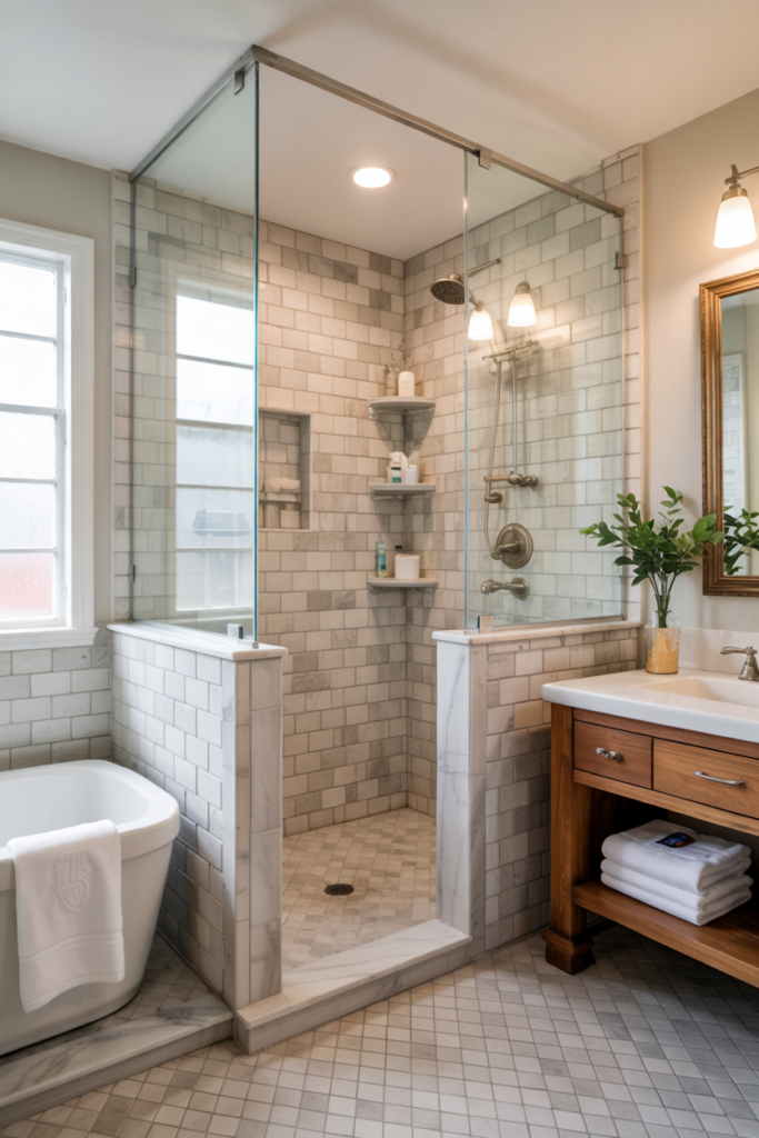 Curbless Walk-In Shower