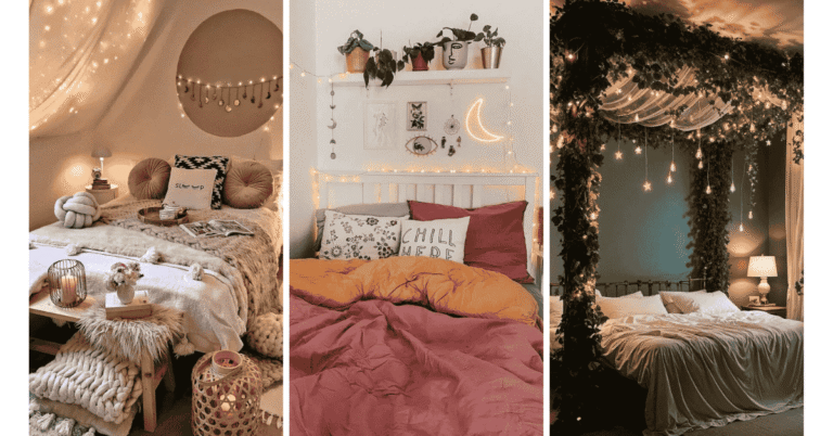 fairy lights bedroom