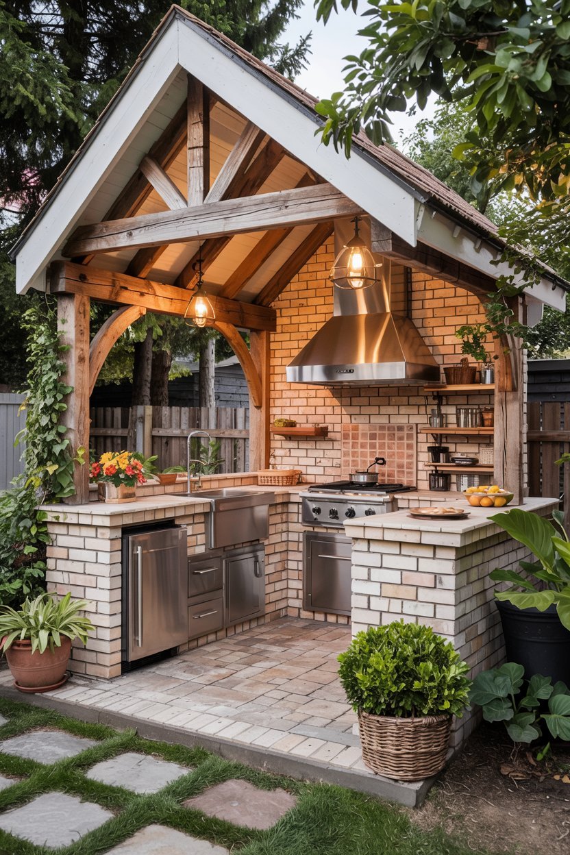 20 Covered Outdoor Kitchen Ideas to Inspire Your Dream Backyard - Homevizo