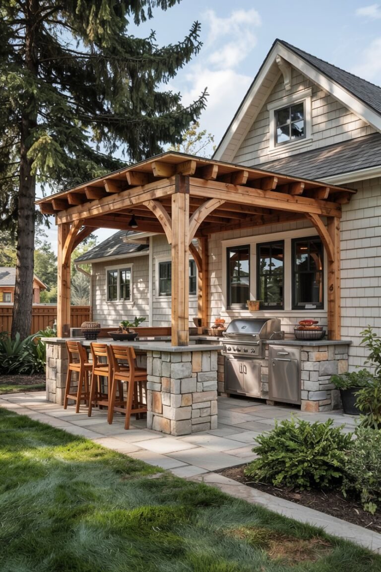 20 Covered Outdoor Kitchen Ideas to Inspire Your Dream Backyard - Homevizo
