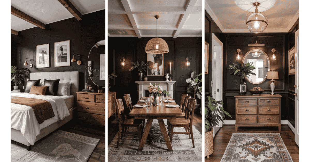 Black Painted Wall Ideas