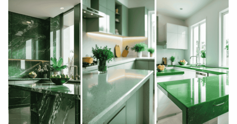 Kitchens With Green Countertops