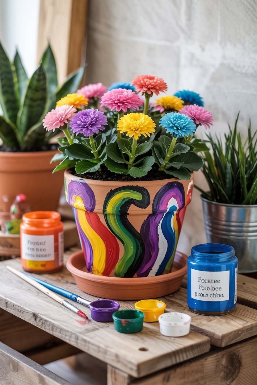 20 Fun & Easy Flower Pot Painting Ideas to Brighten Your Home