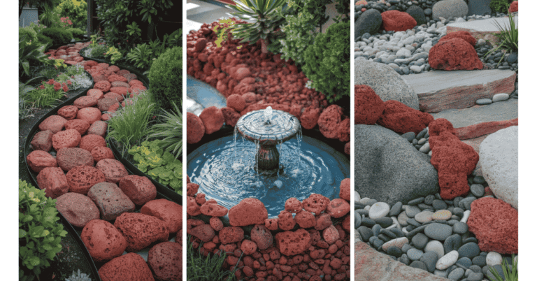 Red Lava Rock Landscaping Ideas