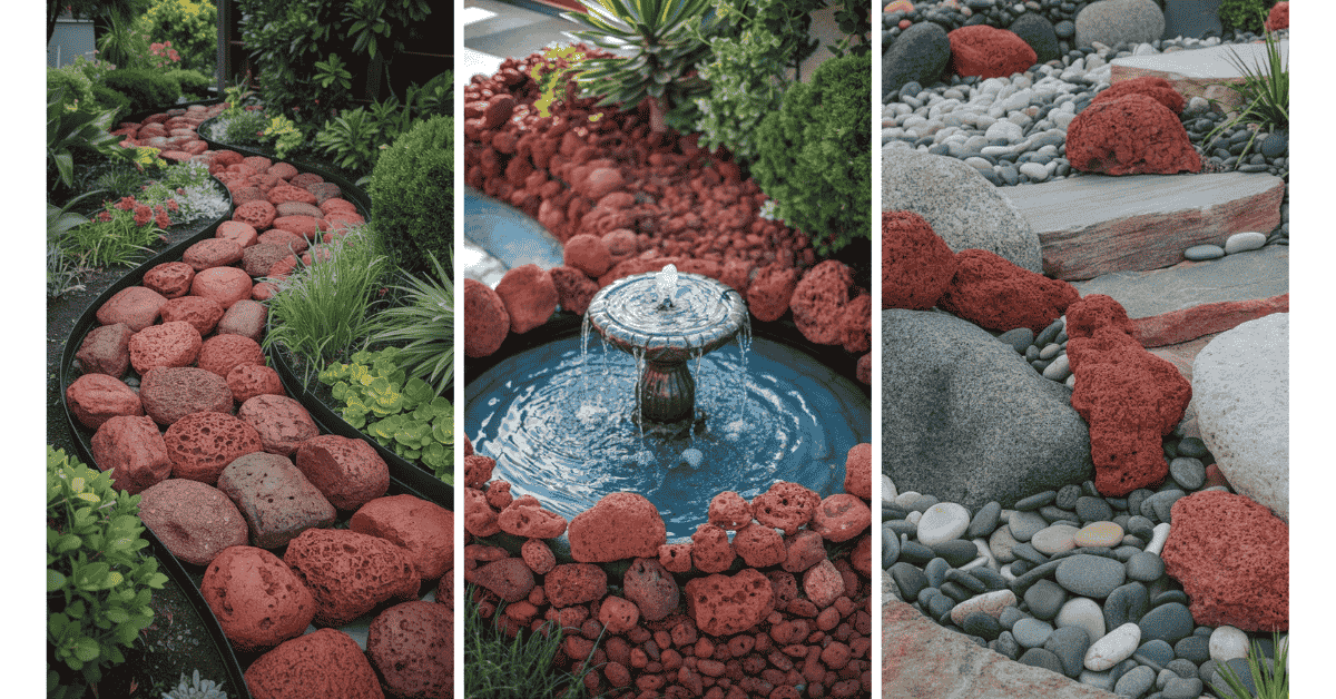 Red Lava Rock Landscaping Ideas